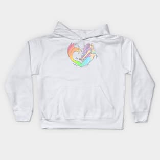 Mermaid rainbow feminist girly ariel tumblr ocean dolphin print Kids Hoodie